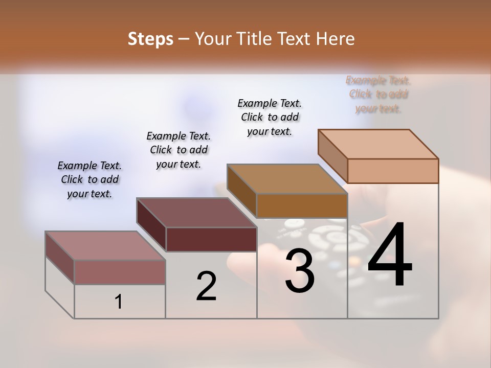 A Person Holding A Remote Control In Front Of A Television PowerPoint Template