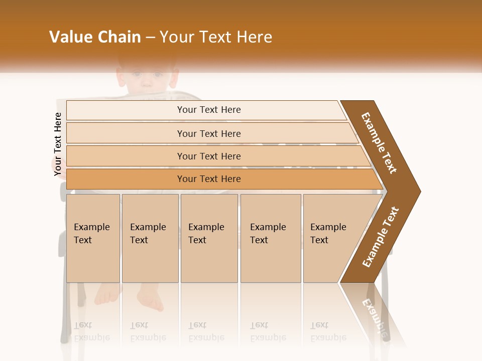 A Child Sitting On A Bench Reading A Newspaper PowerPoint Template