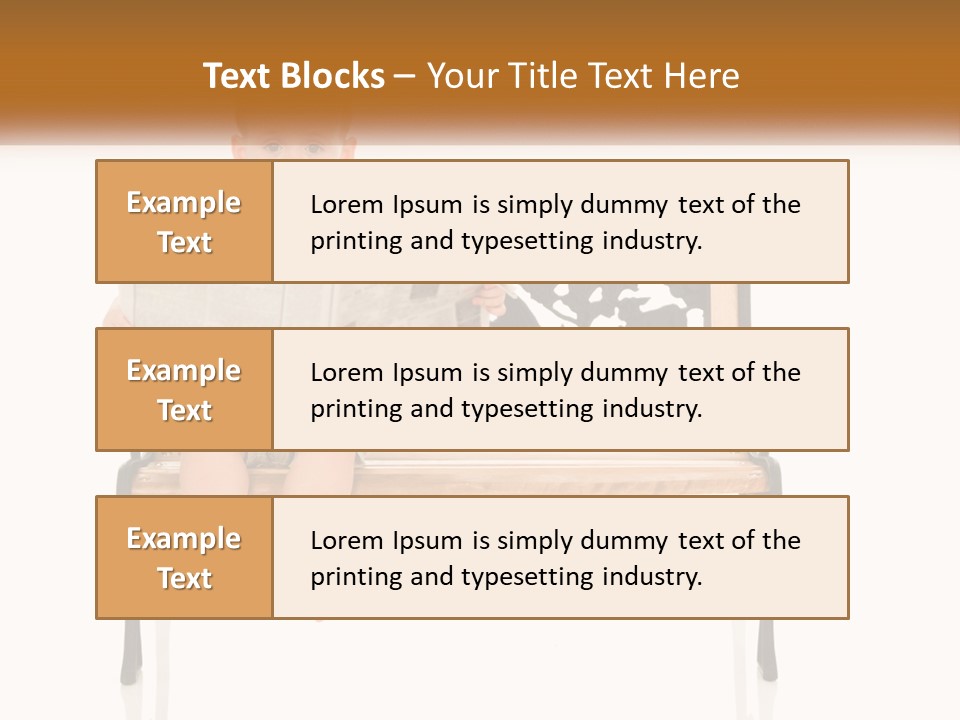 A Child Sitting On A Bench Reading A Newspaper PowerPoint Template