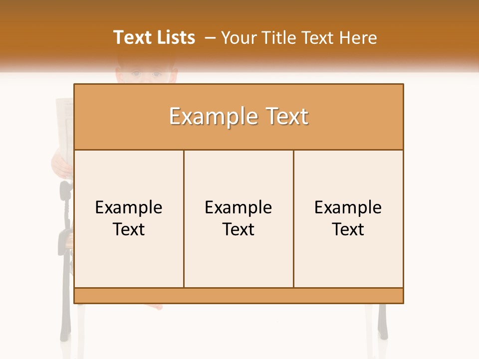 A Child Sitting On A Bench Reading A Newspaper PowerPoint Template