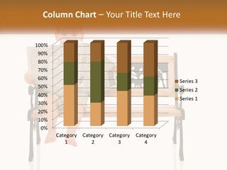 A Child Sitting On A Bench Reading A Newspaper PowerPoint Template