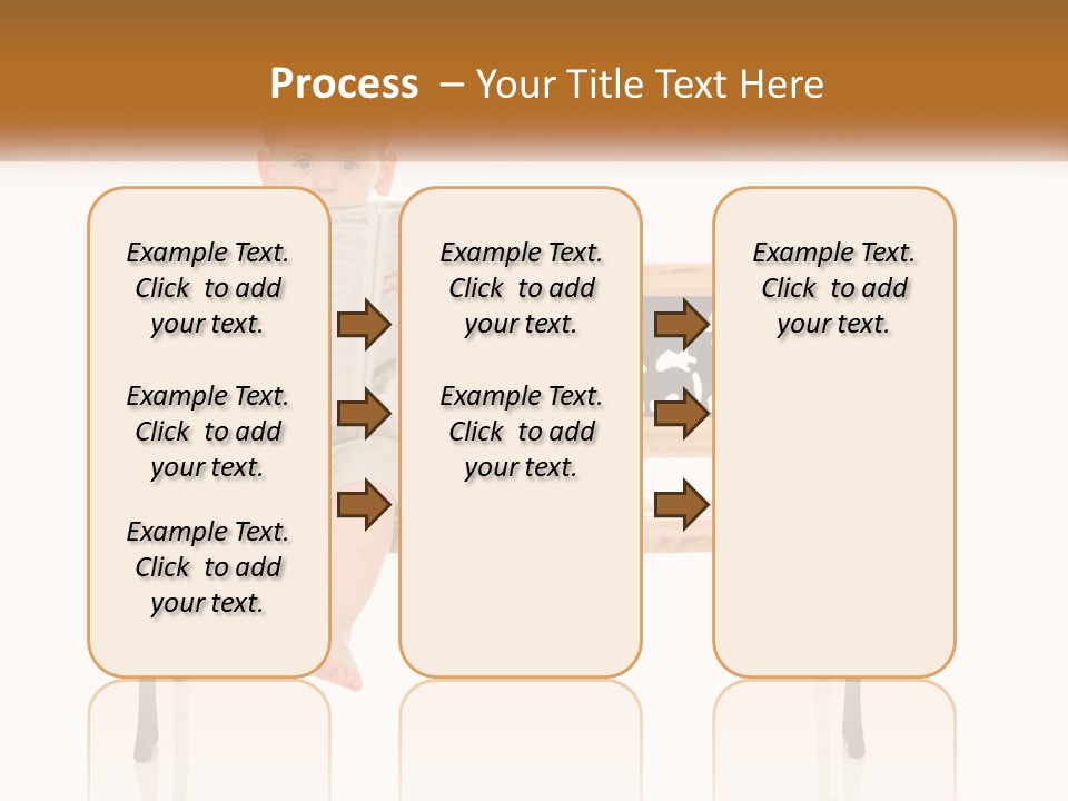 A Child Sitting On A Bench Reading A Newspaper PowerPoint Template