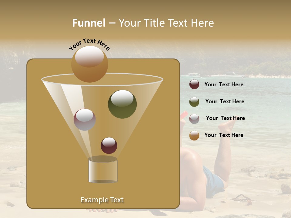 A Man And A Woman Laying On The Beach PowerPoint Template