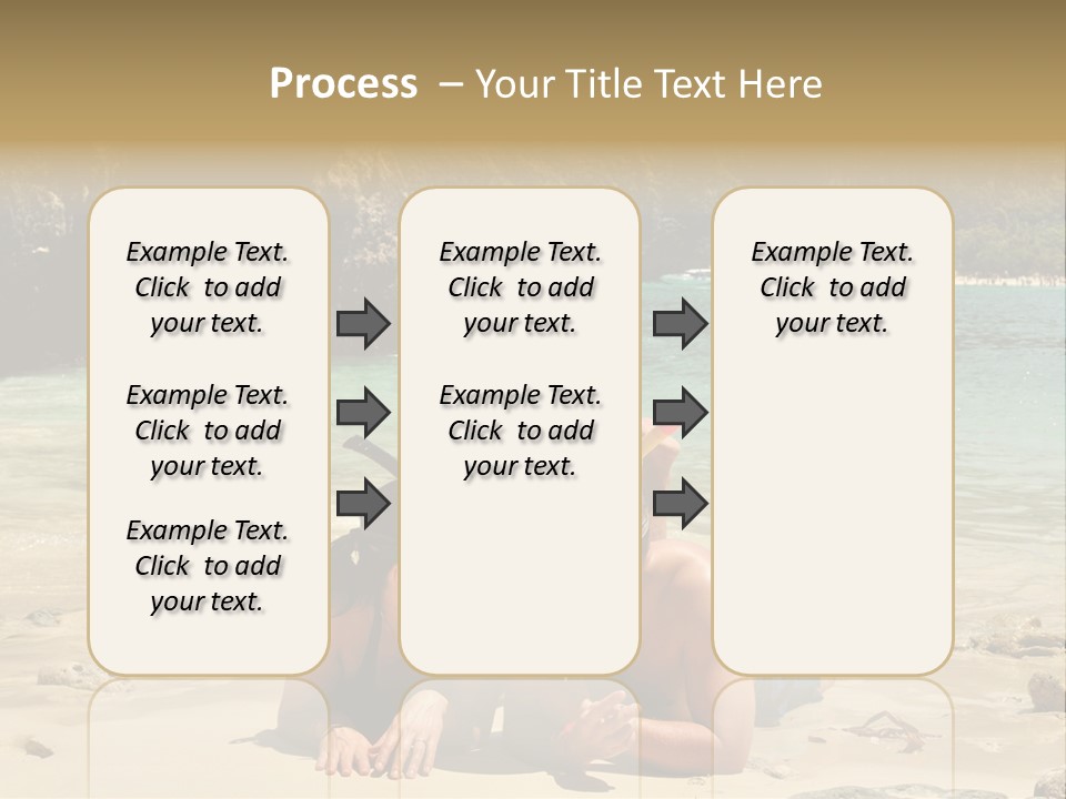 A Man And A Woman Laying On The Beach PowerPoint Template