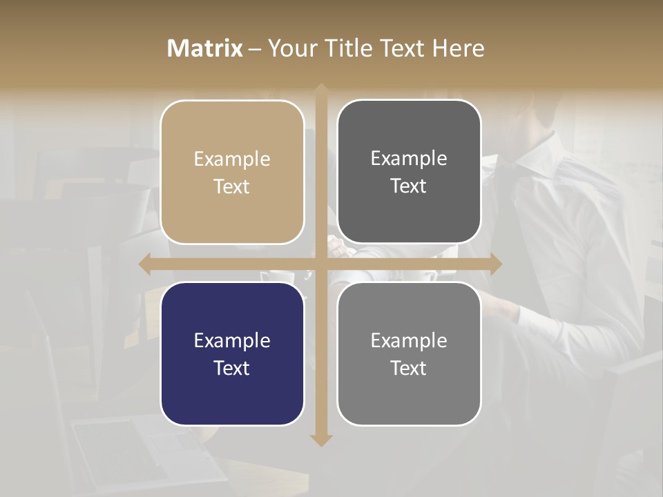 A Man And A Woman Sitting At A Table With A Cup Of Coffee PowerPoint Template