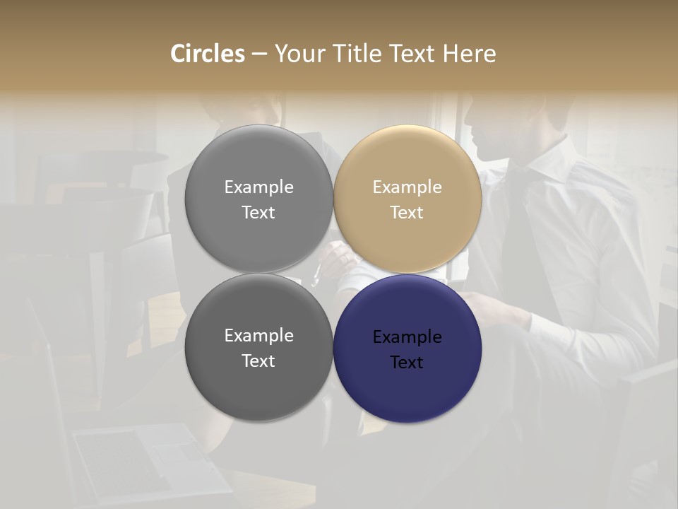 A Man And A Woman Sitting At A Table With A Cup Of Coffee PowerPoint Template