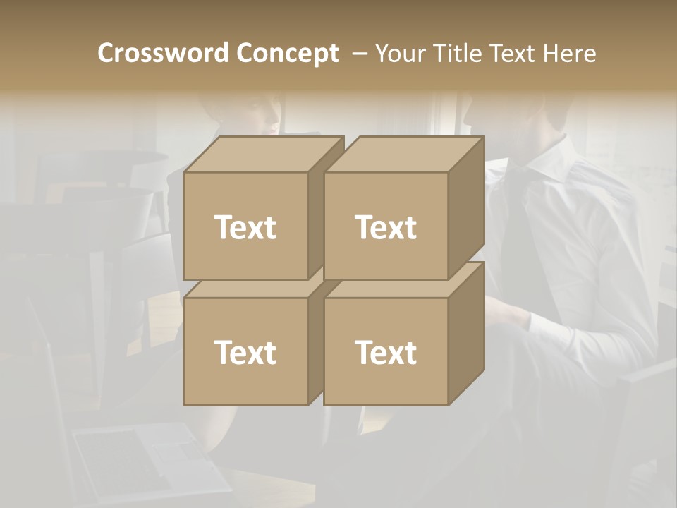 A Man And A Woman Sitting At A Table With A Cup Of Coffee PowerPoint Template