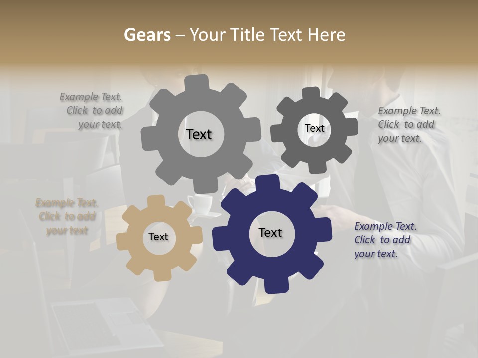 A Man And A Woman Sitting At A Table With A Cup Of Coffee PowerPoint Template