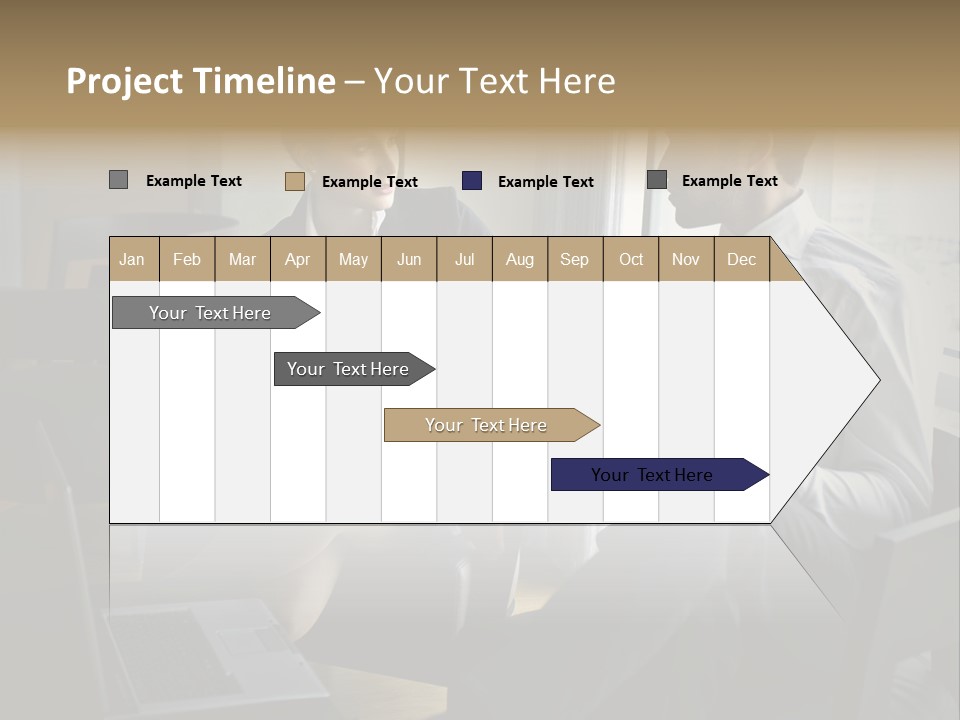 A Man And A Woman Sitting At A Table With A Cup Of Coffee PowerPoint Template