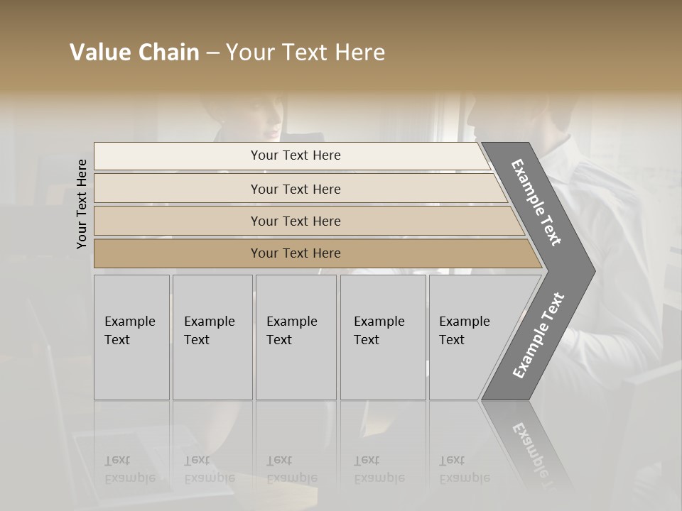 A Man And A Woman Sitting At A Table With A Cup Of Coffee PowerPoint Template