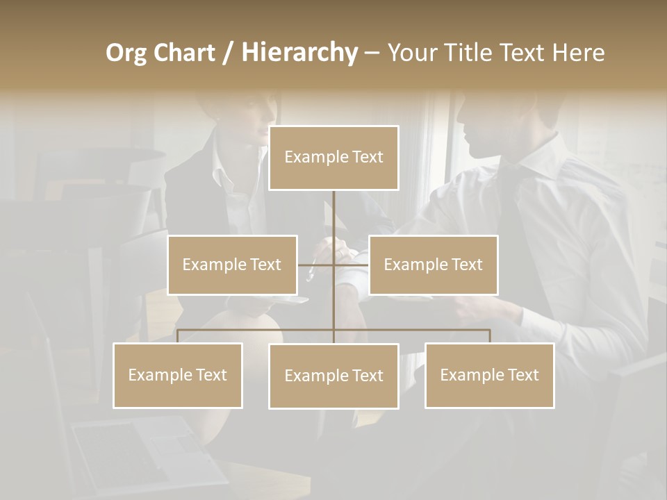 A Man And A Woman Sitting At A Table With A Cup Of Coffee PowerPoint Template