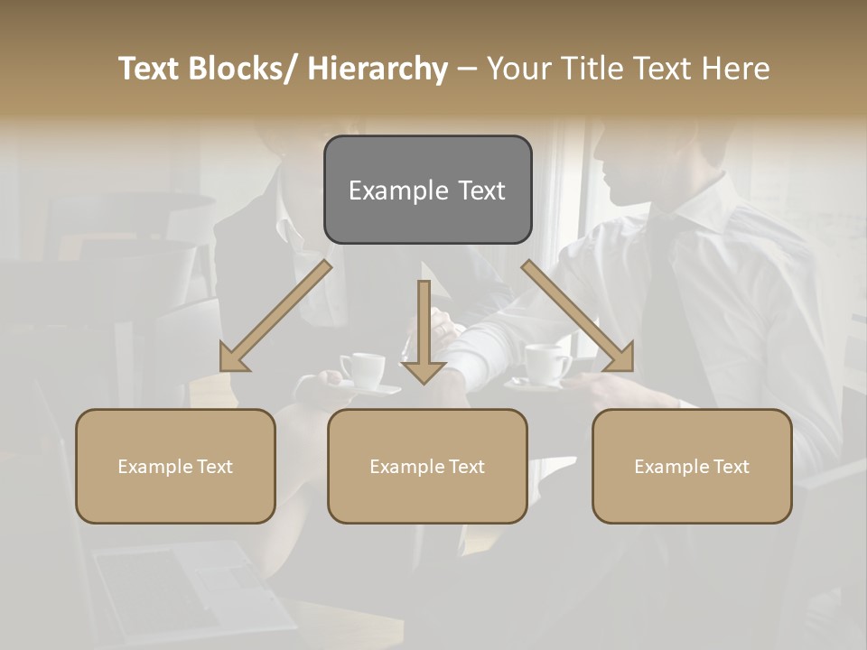 A Man And A Woman Sitting At A Table With A Cup Of Coffee PowerPoint Template