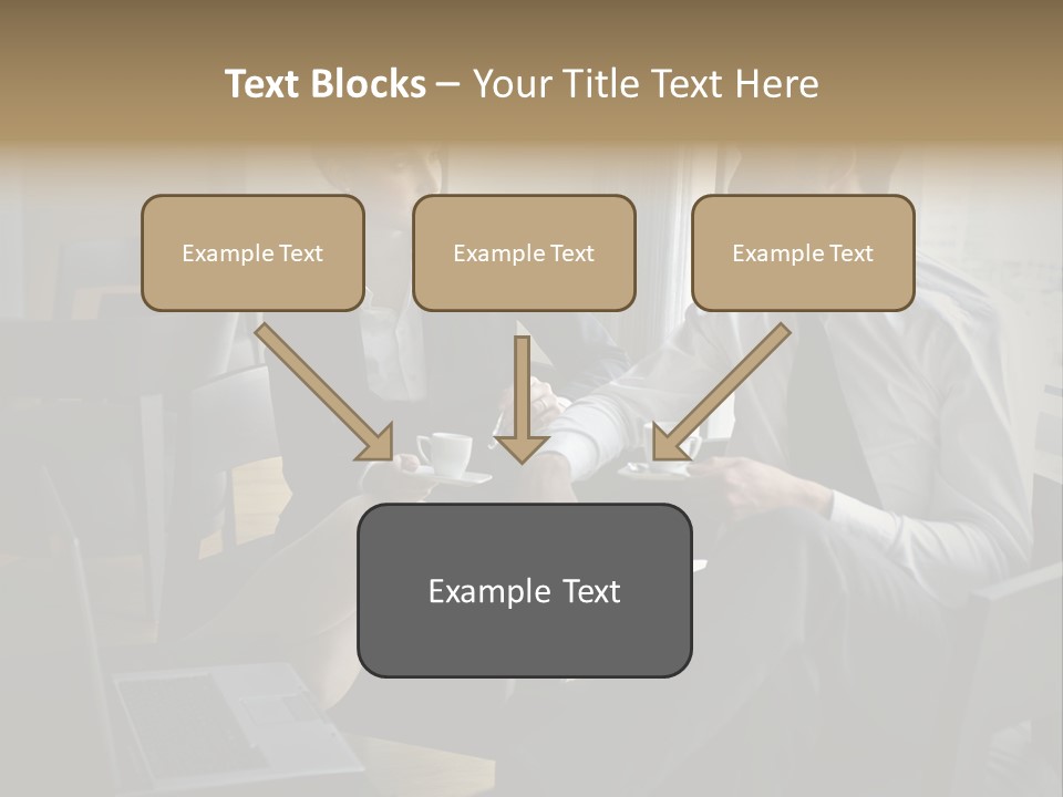 A Man And A Woman Sitting At A Table With A Cup Of Coffee PowerPoint Template