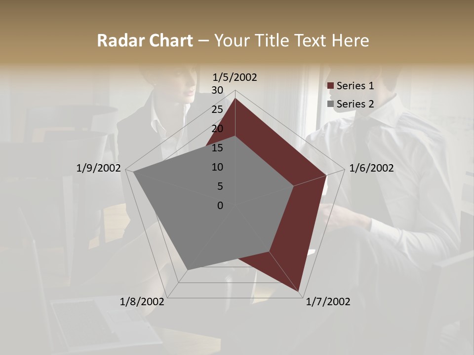 A Man And A Woman Sitting At A Table With A Cup Of Coffee PowerPoint Template