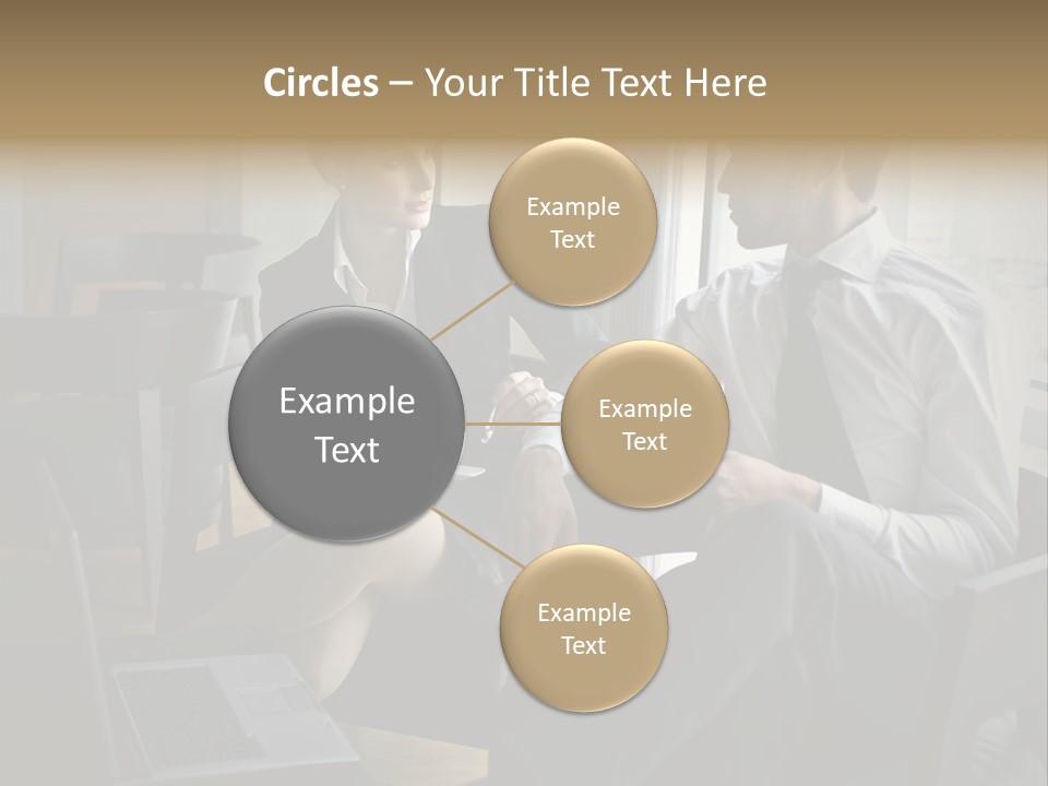 A Man And A Woman Sitting At A Table With A Cup Of Coffee PowerPoint Template