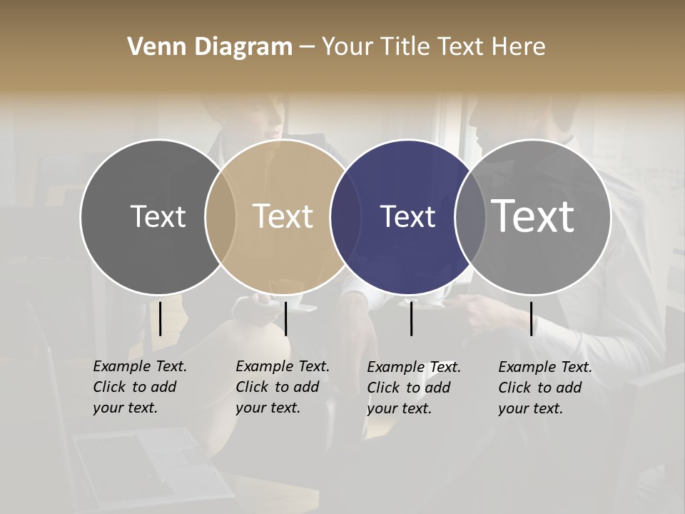 A Man And A Woman Sitting At A Table With A Cup Of Coffee PowerPoint Template