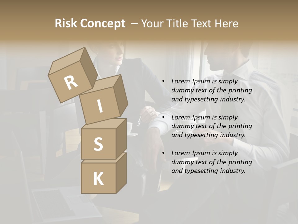 A Man And A Woman Sitting At A Table With A Cup Of Coffee PowerPoint Template