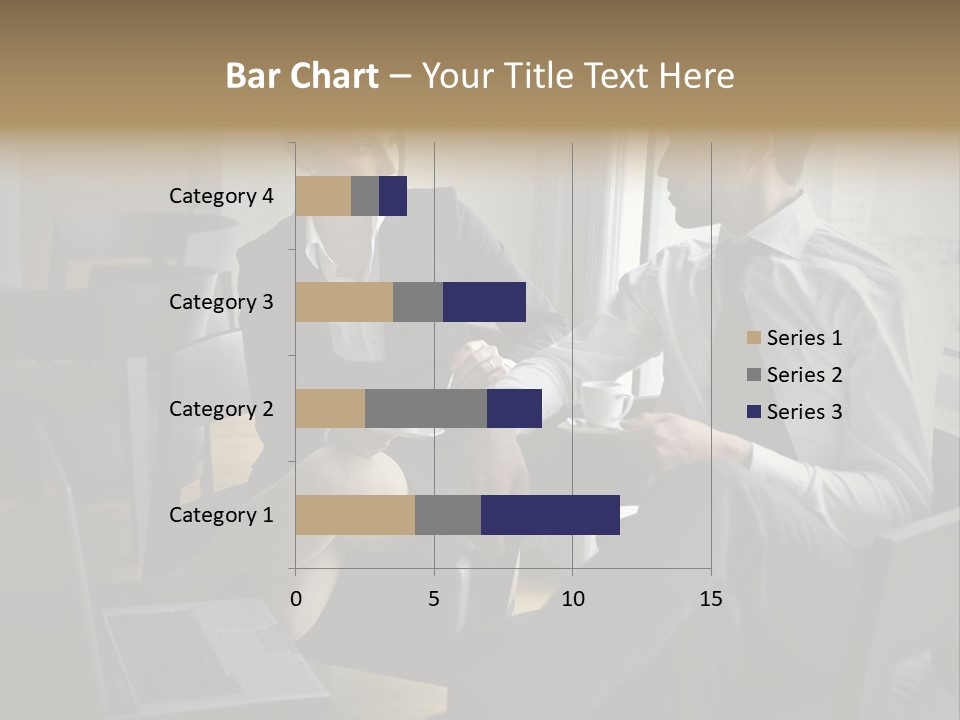 A Man And A Woman Sitting At A Table With A Cup Of Coffee PowerPoint Template