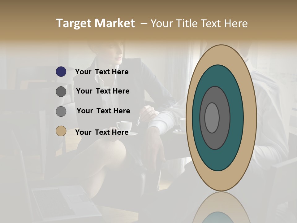 A Man And A Woman Sitting At A Table With A Cup Of Coffee PowerPoint Template