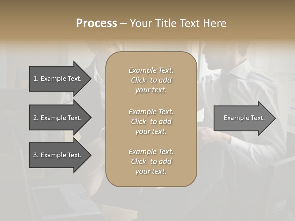 A Man And A Woman Sitting At A Table With A Cup Of Coffee PowerPoint Template