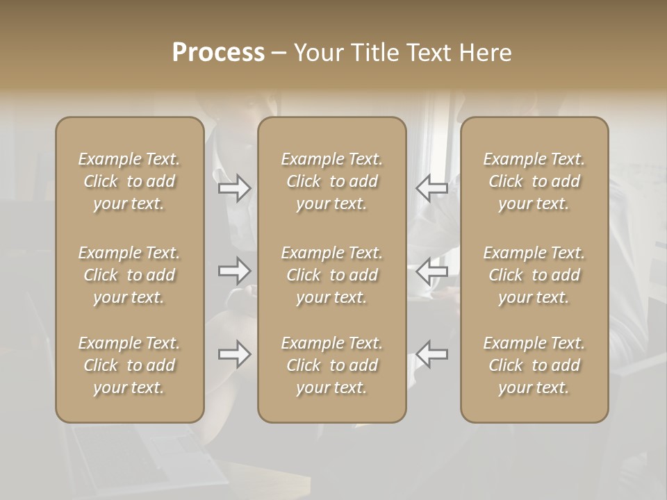 A Man And A Woman Sitting At A Table With A Cup Of Coffee PowerPoint Template