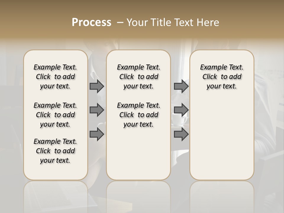 A Man And A Woman Sitting At A Table With A Cup Of Coffee PowerPoint Template