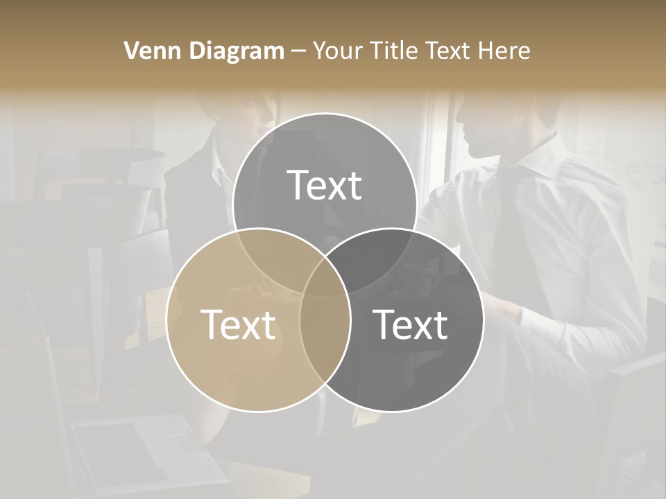 A Man And A Woman Sitting At A Table With A Cup Of Coffee PowerPoint Template