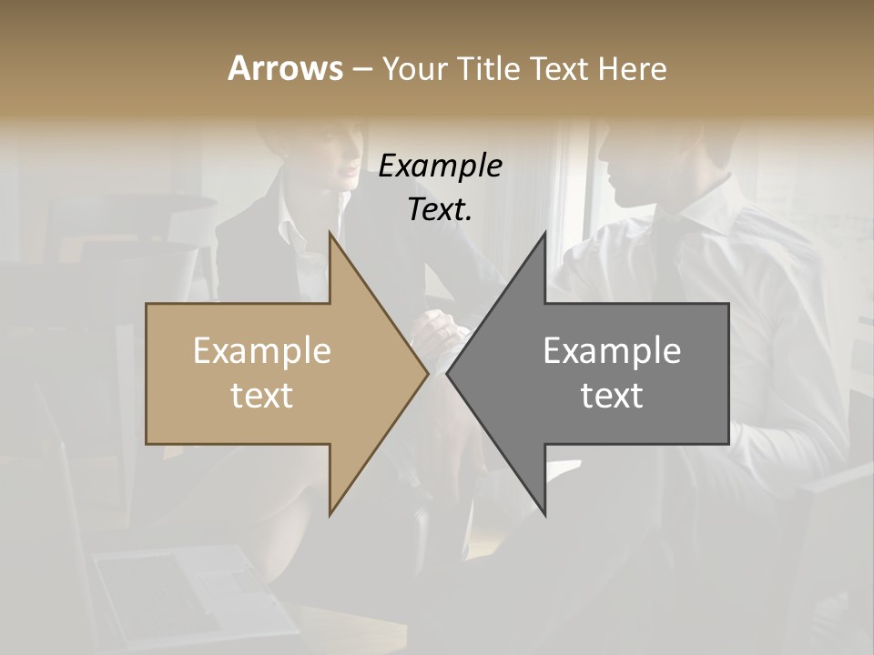 A Man And A Woman Sitting At A Table With A Cup Of Coffee PowerPoint Template