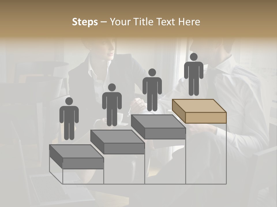 A Man And A Woman Sitting At A Table With A Cup Of Coffee PowerPoint Template