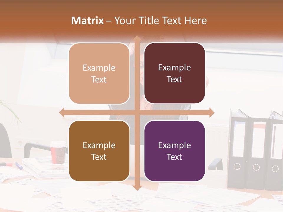 A Woman Sitting At A Desk With A Laptop PowerPoint Template
