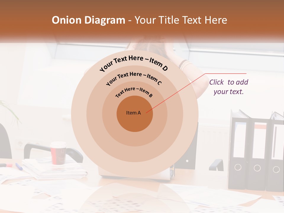 A Woman Sitting At A Desk With A Laptop PowerPoint Template