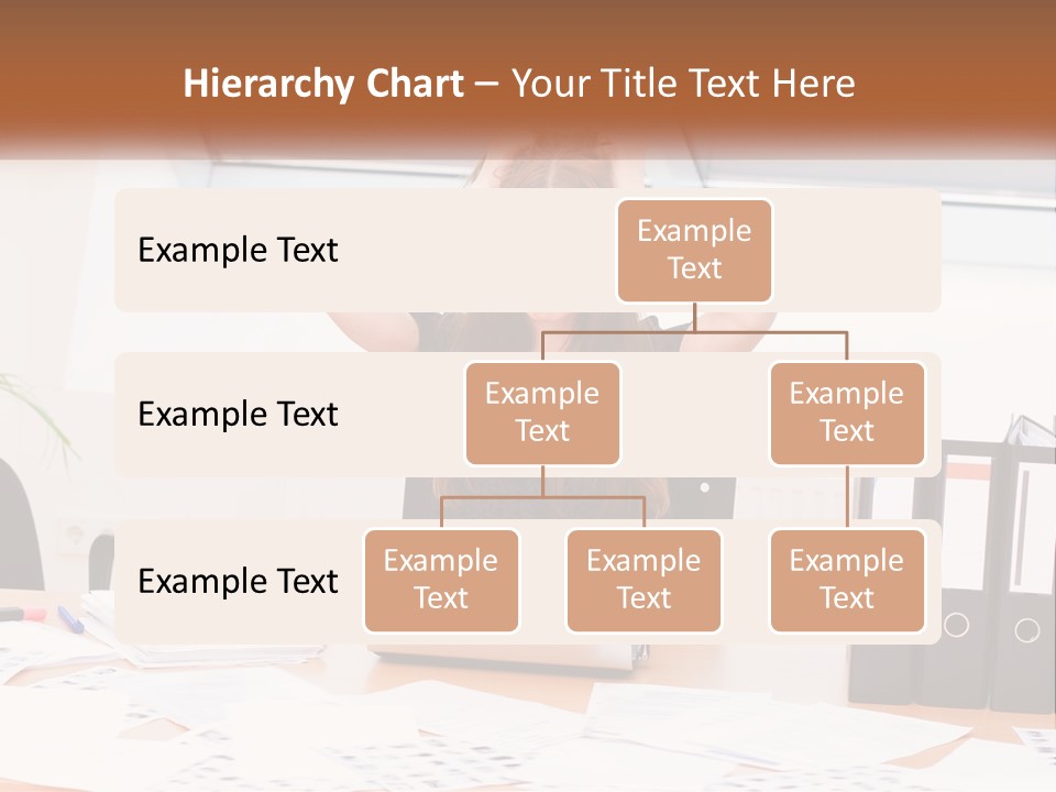A Woman Sitting At A Desk With A Laptop PowerPoint Template