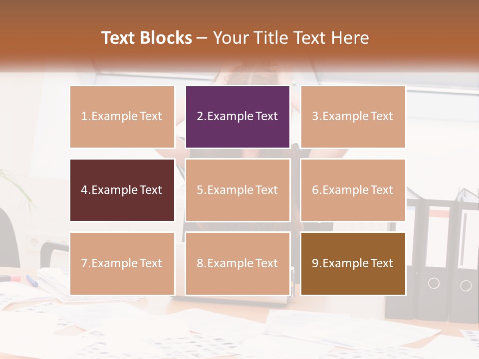 A Woman Sitting At A Desk With A Laptop PowerPoint Template