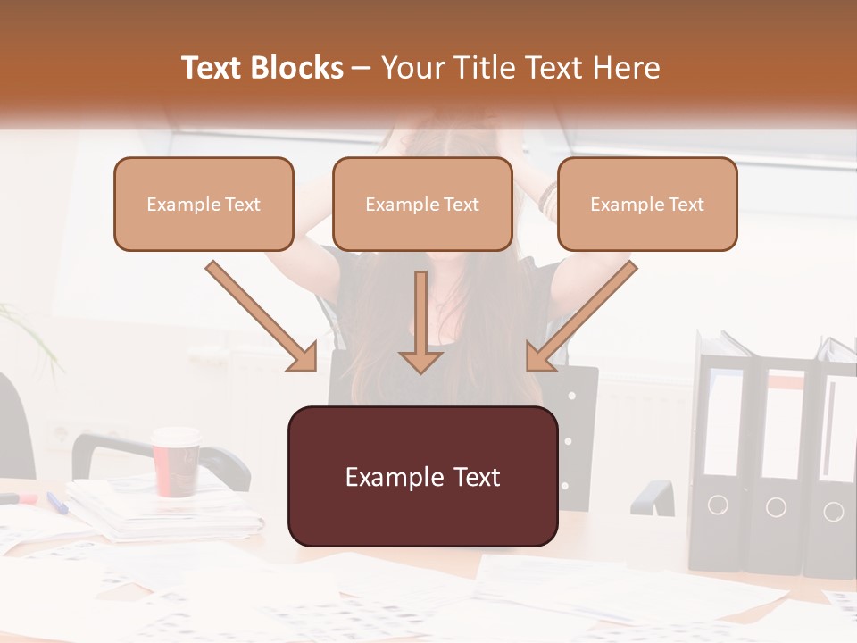 A Woman Sitting At A Desk With A Laptop PowerPoint Template