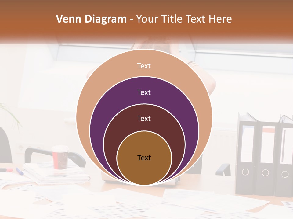 A Woman Sitting At A Desk With A Laptop PowerPoint Template