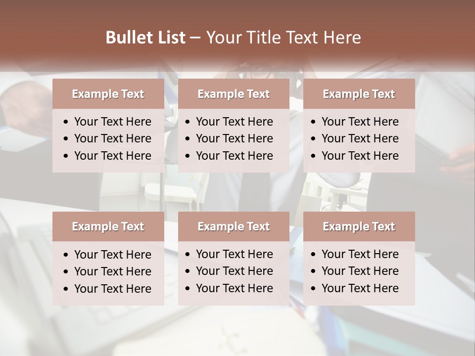 A Man In A Tie Is Surrounded By Files PowerPoint Template