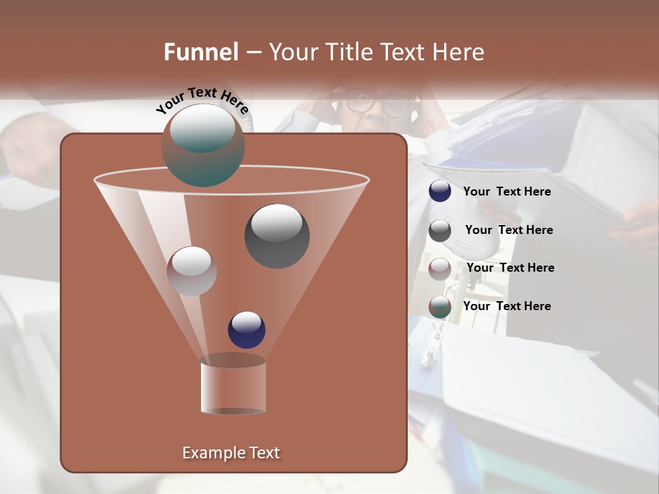 A Man In A Tie Is Surrounded By Files PowerPoint Template