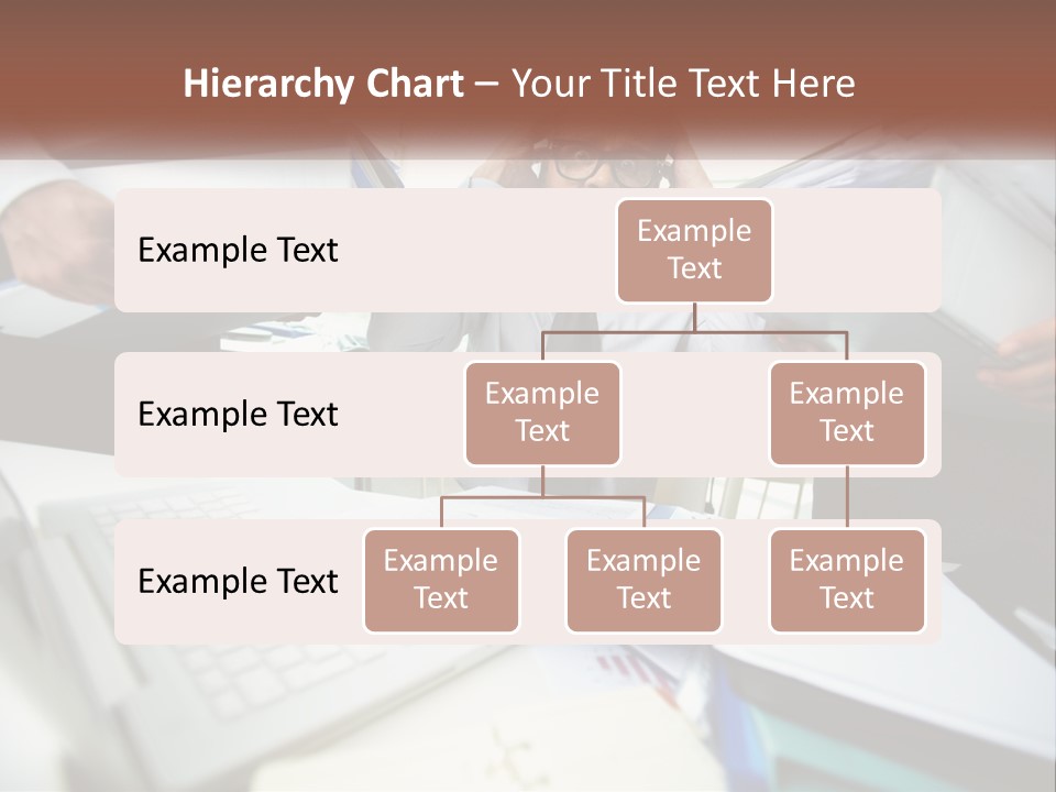 A Man In A Tie Is Surrounded By Files PowerPoint Template