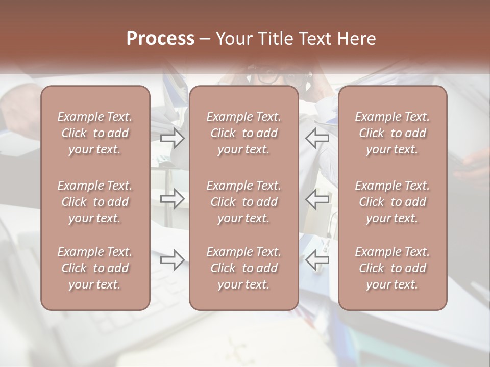 A Man In A Tie Is Surrounded By Files PowerPoint Template