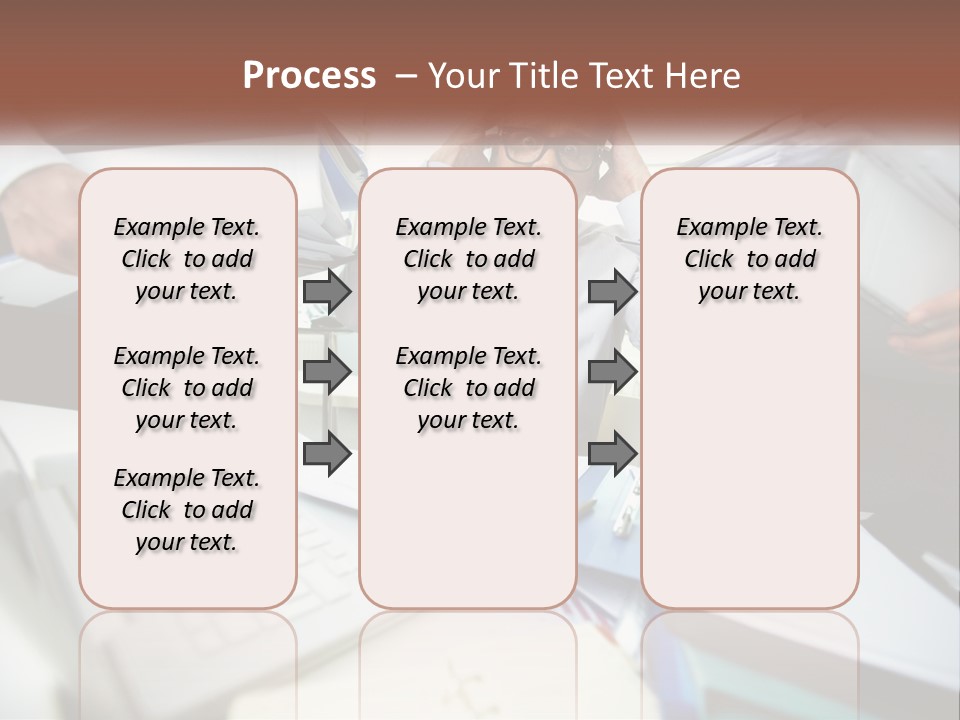 A Man In A Tie Is Surrounded By Files PowerPoint Template