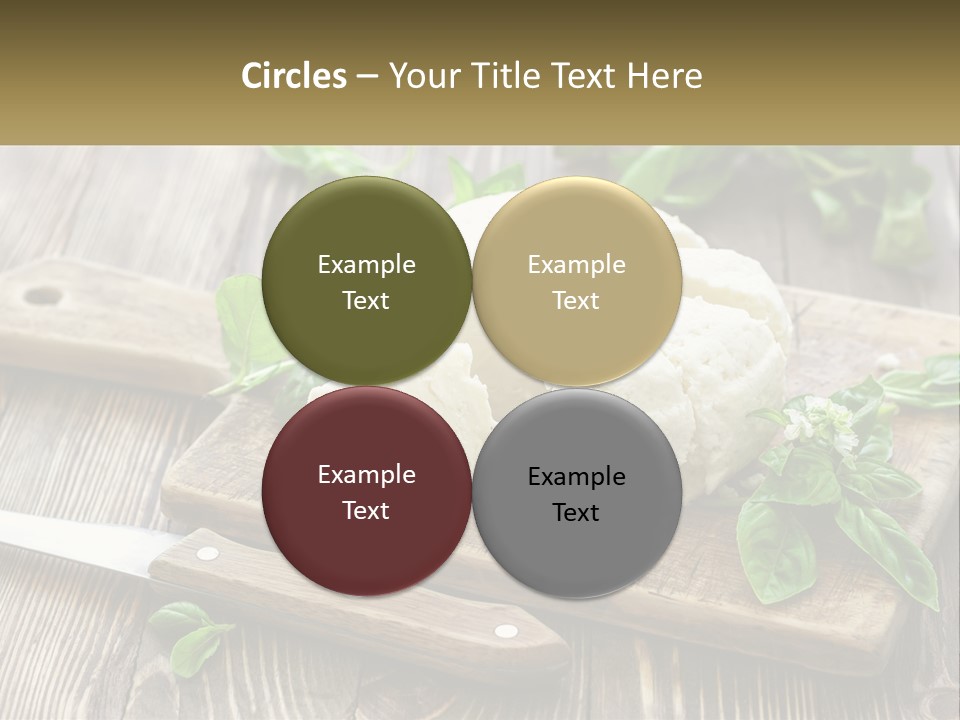 A Piece Of Cheese On A Cutting Board With A Knife PowerPoint Template