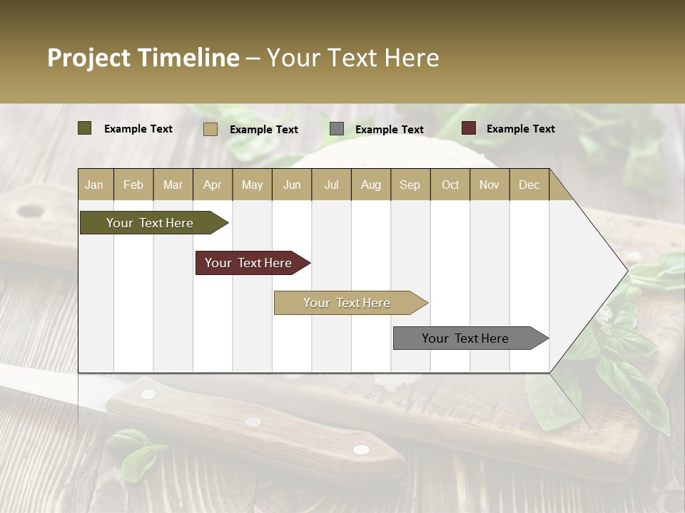 A Piece Of Cheese On A Cutting Board With A Knife PowerPoint Template