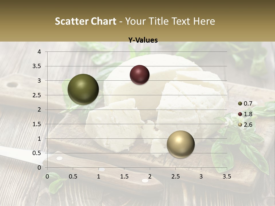A Piece Of Cheese On A Cutting Board With A Knife PowerPoint Template