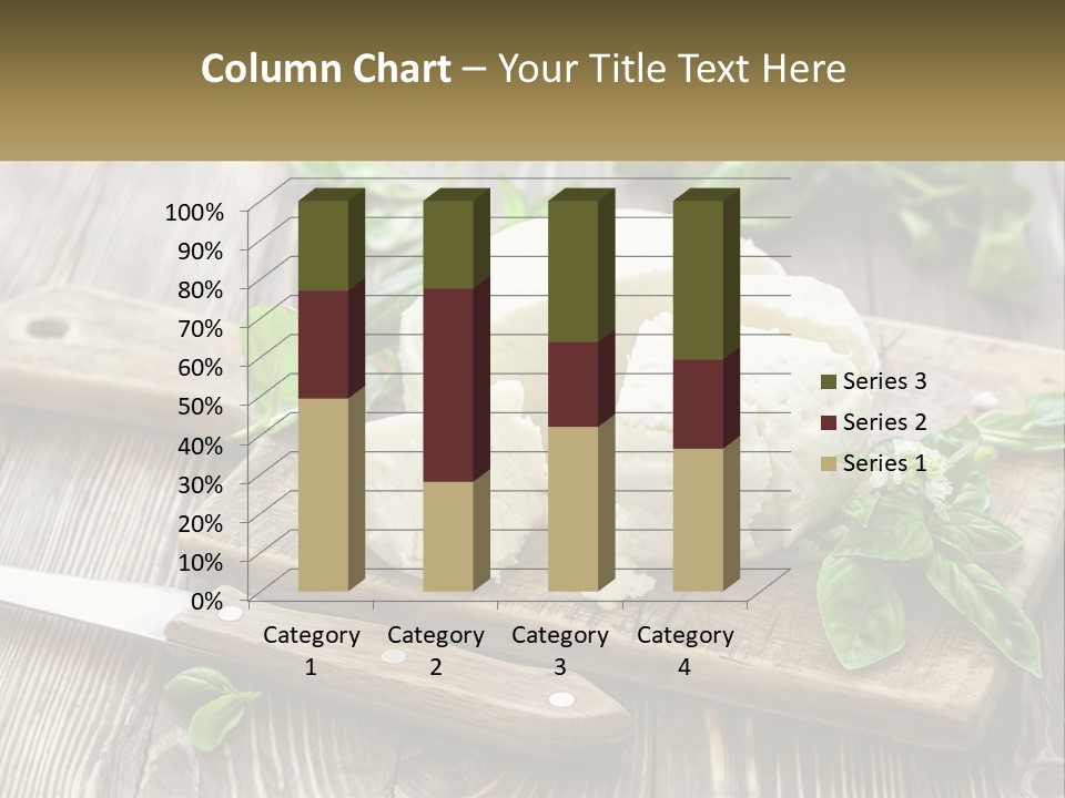 A Piece Of Cheese On A Cutting Board With A Knife PowerPoint Template