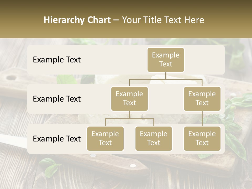 A Piece Of Cheese On A Cutting Board With A Knife PowerPoint Template