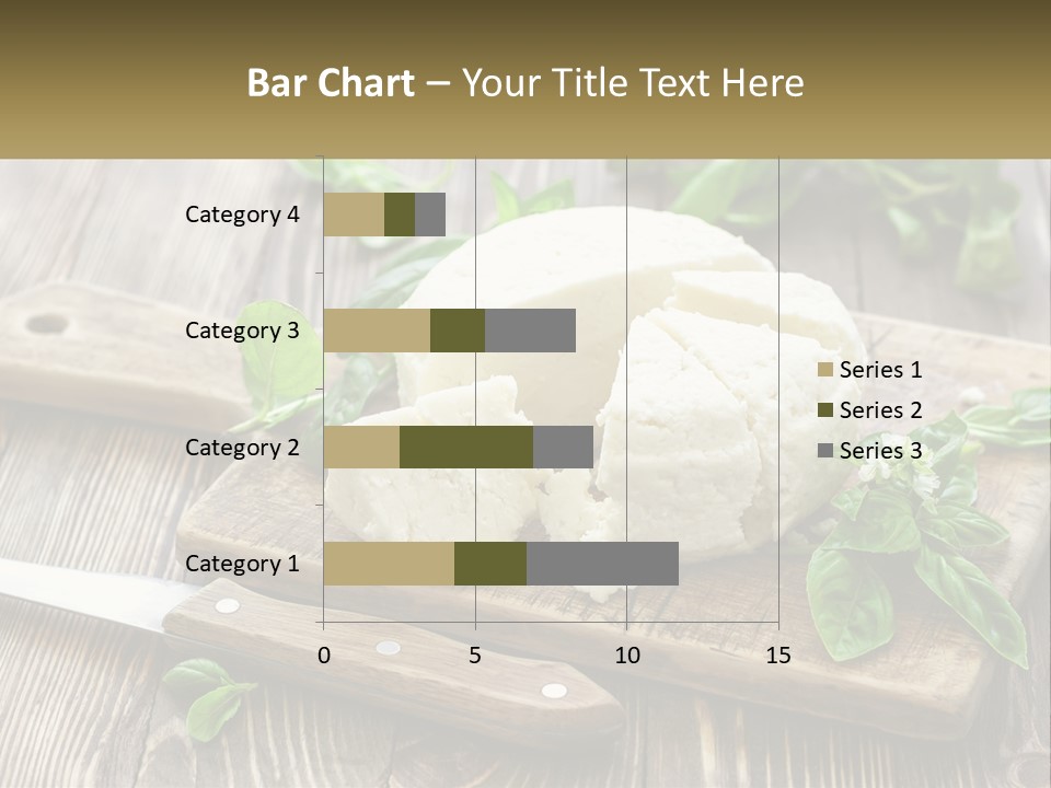 A Piece Of Cheese On A Cutting Board With A Knife PowerPoint Template