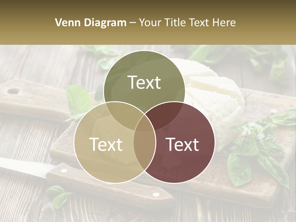 A Piece Of Cheese On A Cutting Board With A Knife PowerPoint Template