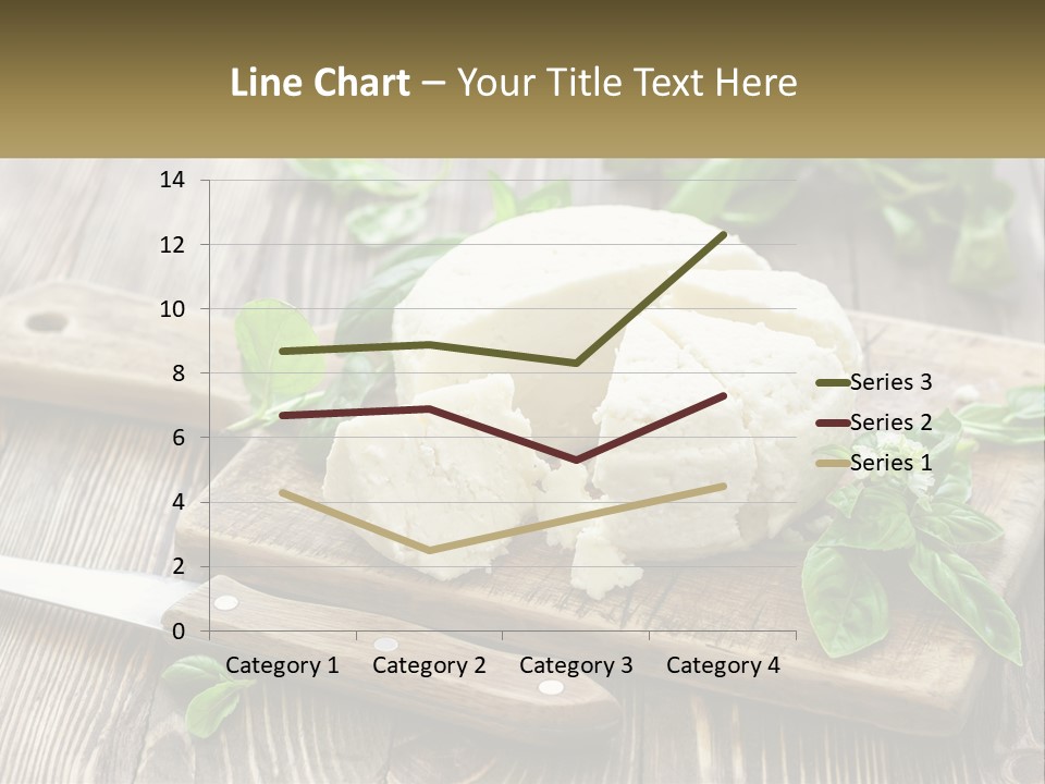 A Piece Of Cheese On A Cutting Board With A Knife PowerPoint Template