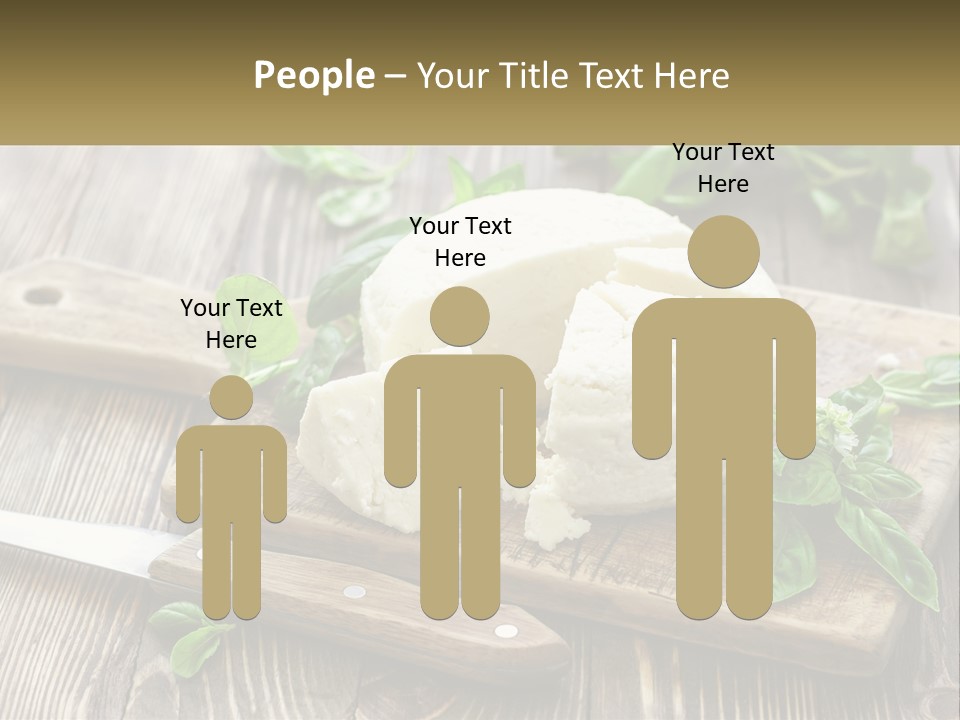 A Piece Of Cheese On A Cutting Board With A Knife PowerPoint Template