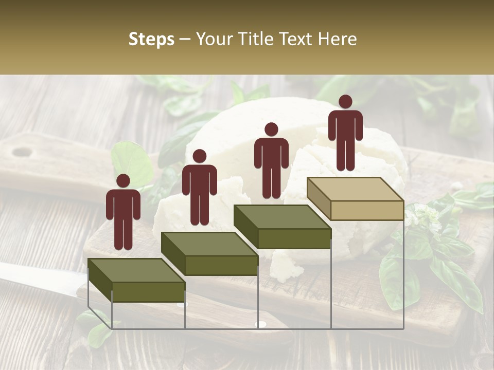 A Piece Of Cheese On A Cutting Board With A Knife PowerPoint Template